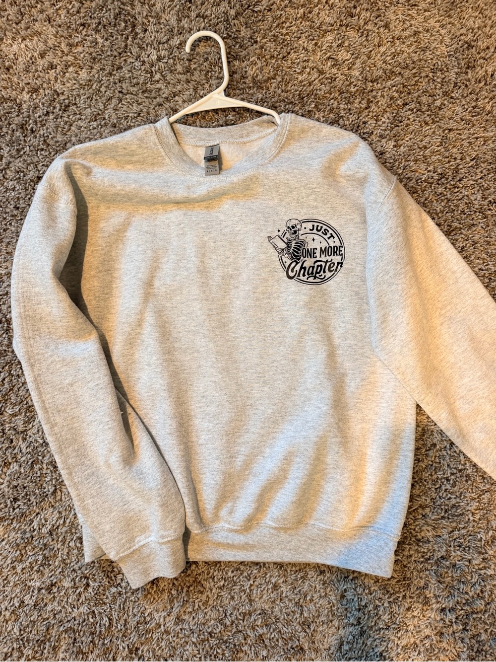 Gildan Gray "Book Club Baddie" Graphic Sweatshirt - Picture 2 of 4